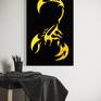 Golden scorpion acrylic gold painting