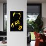 Golden scorpion textured painting