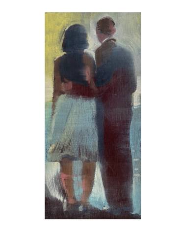 Original Art Deco Love Painting by Gregg Chadwick