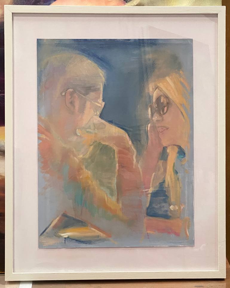 Original Art Deco Love Painting by Gregg Chadwick