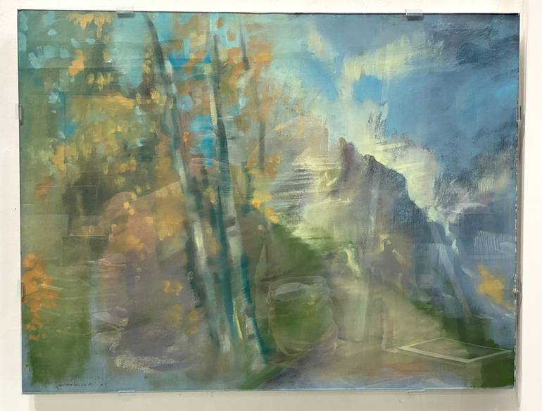Original Art Deco Landscape Painting by Gregg Chadwick