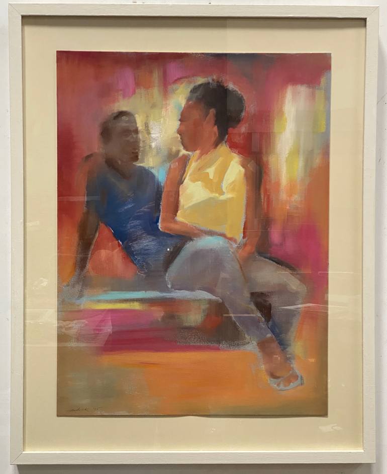 Original Art Deco Love Painting by Gregg Chadwick