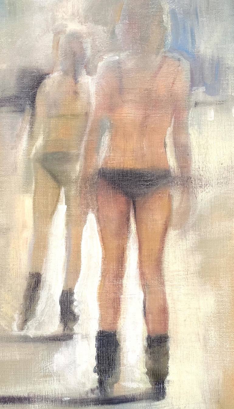 Original Art Deco Beach Painting by Gregg Chadwick