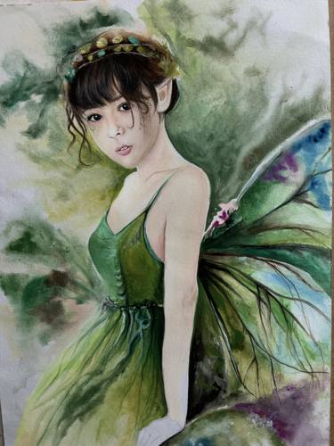 Original Figurative Fantasy Paintings by Janice Tee