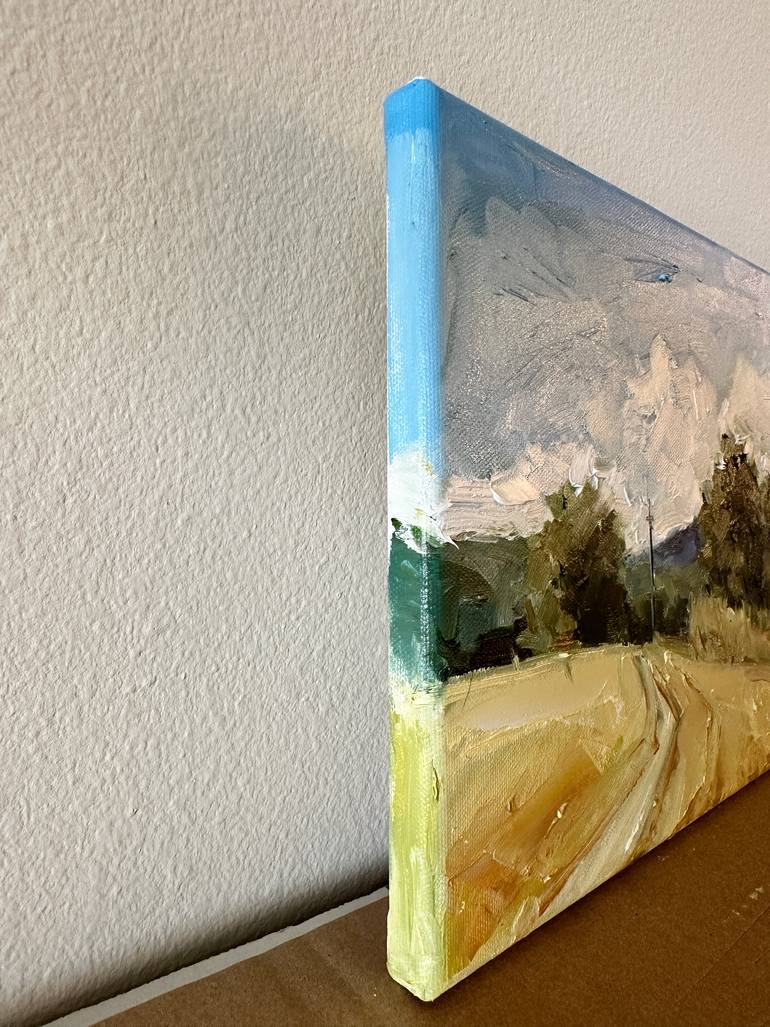 Original Impressionism Landscape Painting by Kseniia Pushina