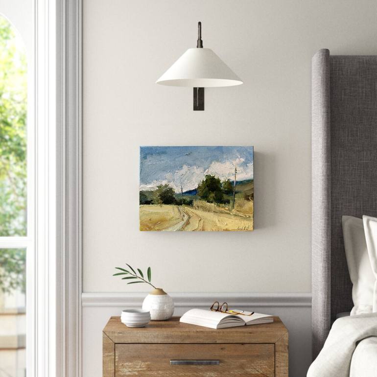 Original Impressionism Landscape Painting by Kseniia Pushina