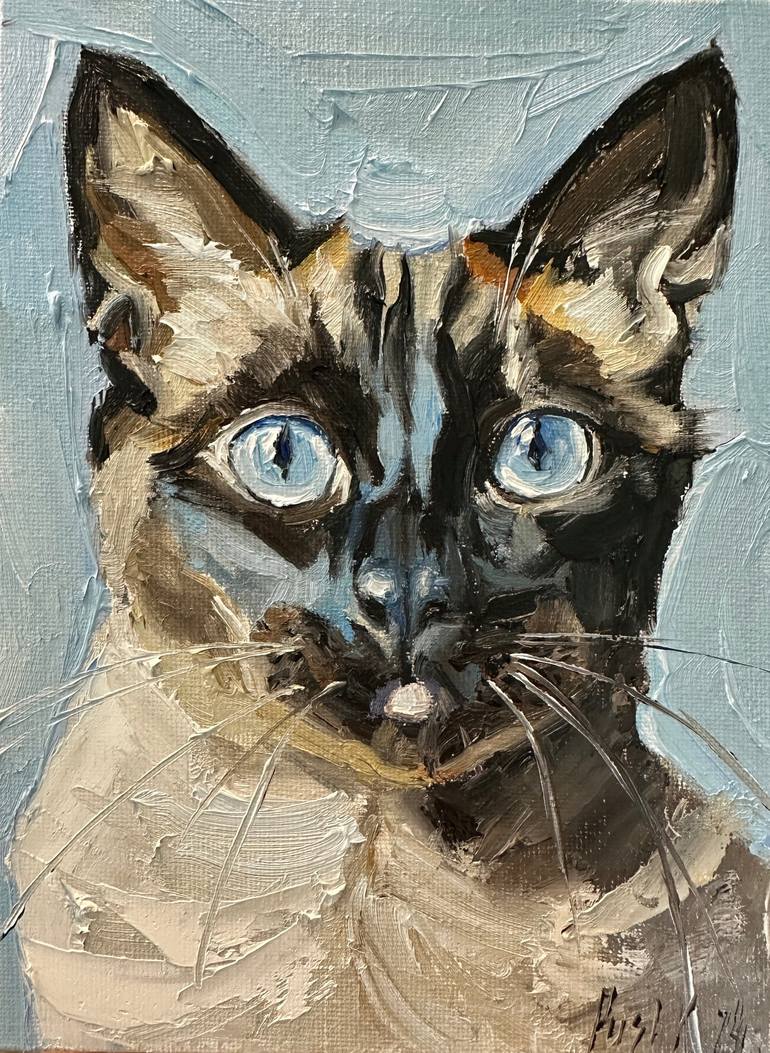 Original Impressionism Animal Paintings by Kseniia Pushina