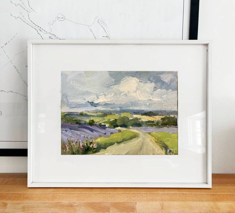 Original Abstract Landscape Painting by Kseniia Pushina