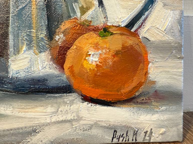 Original Impressionism Still Life Painting by Kseniia Pushina