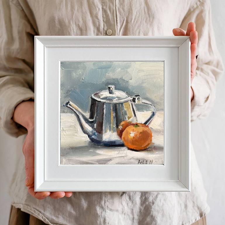 Original Impressionism Still Life Painting by Kseniia Pushina