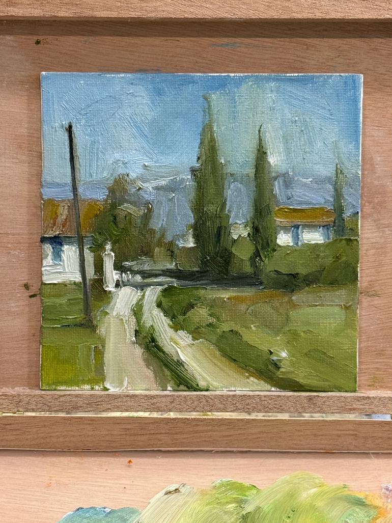 Original Impressionism Landscape Painting by Kseniia Pushina