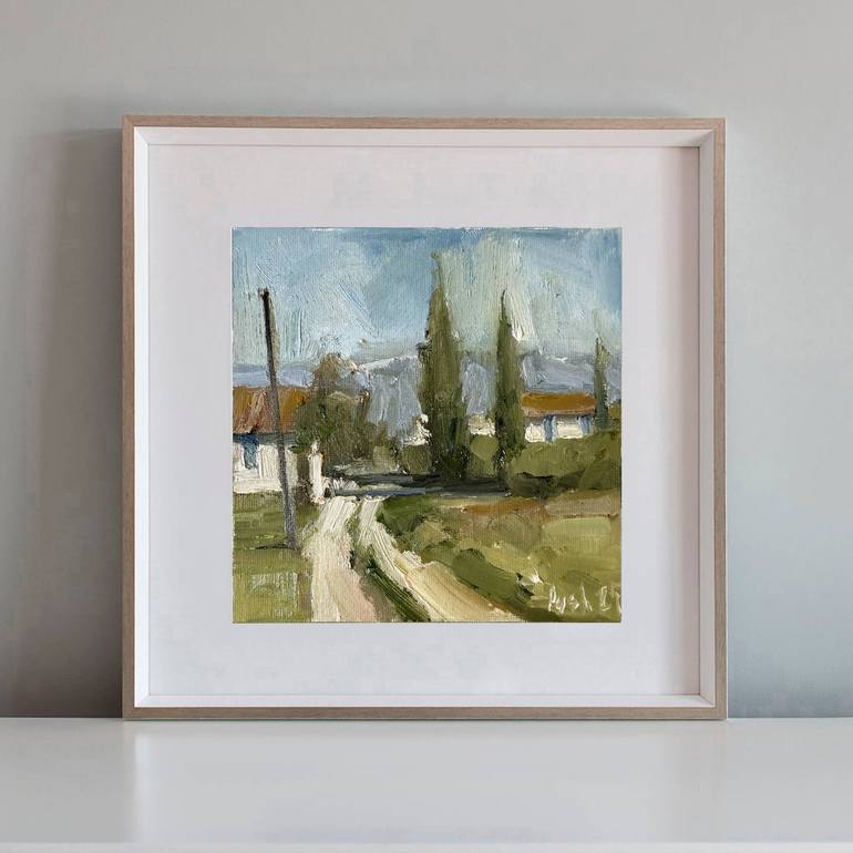 Original Impressionism Landscape Painting by Kseniia Pushina