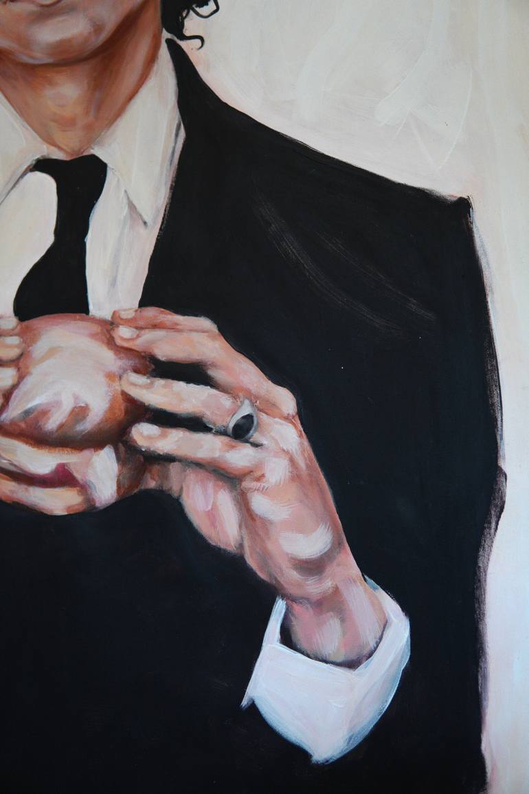 Original Abstract Men Painting by Tatiana Lazareva