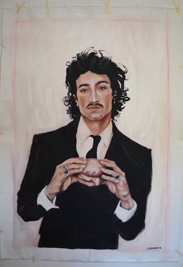 Original Abstract Men Painting by Tatiana Lazareva