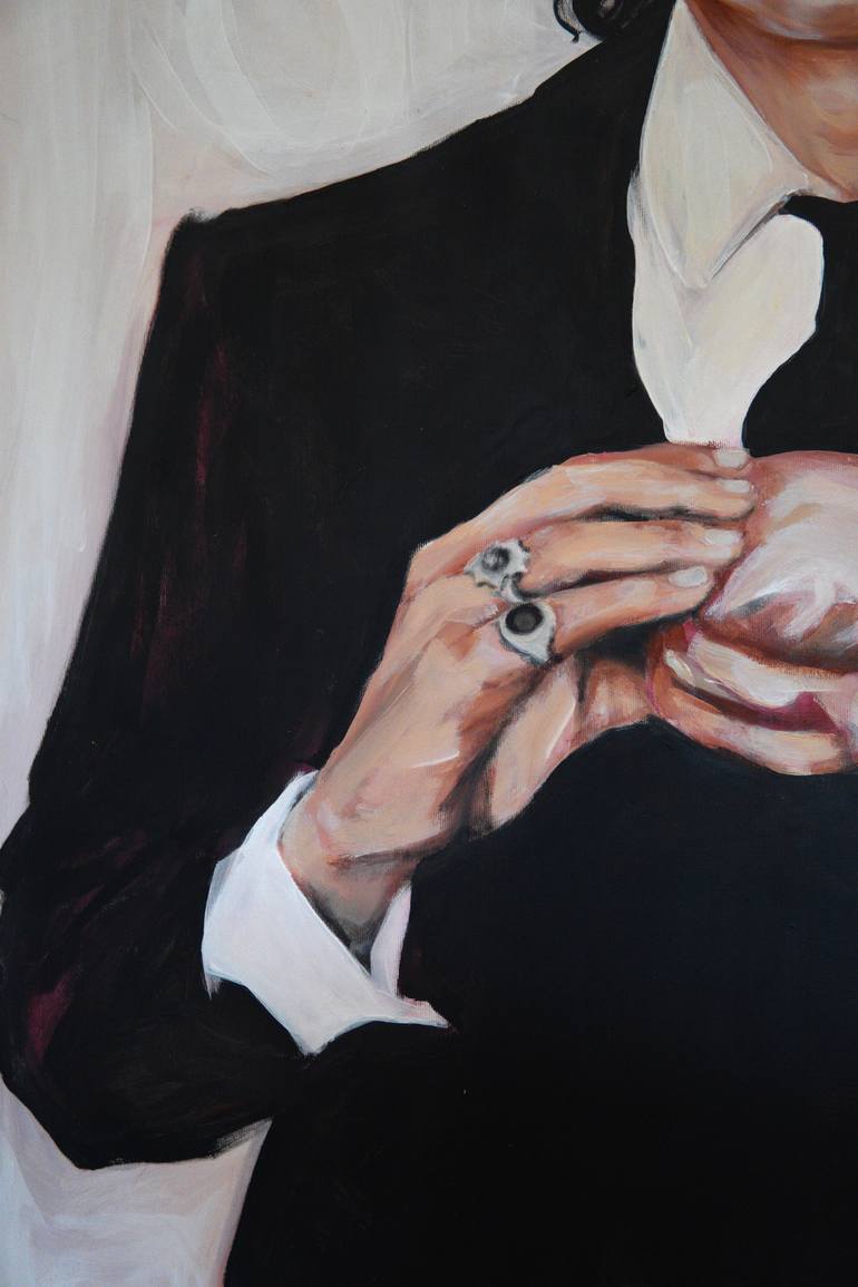 Original Abstract Men Painting by Tatiana Lazareva