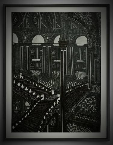 Original Black & White Classical Mythology Paintings by Rawan Agbaria