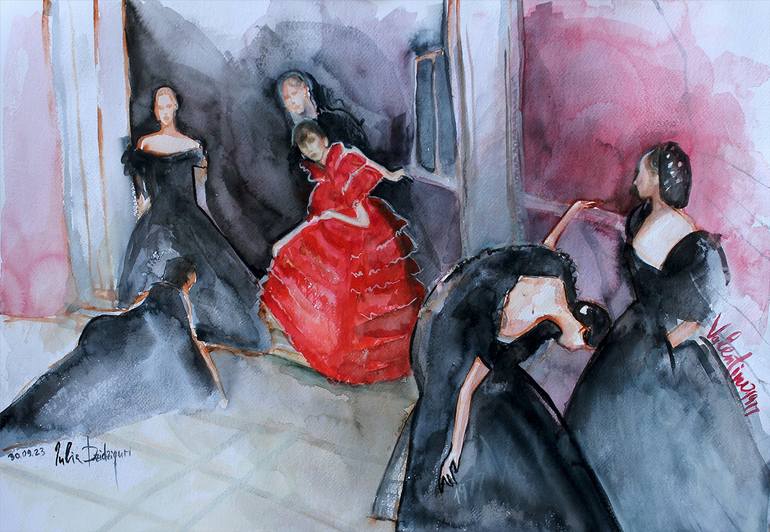 Original Contemporary Fashion Paintings by Julia Dzidziguri
