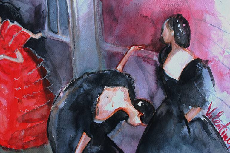 Original Contemporary Fashion Painting by Julia Dzidziguri