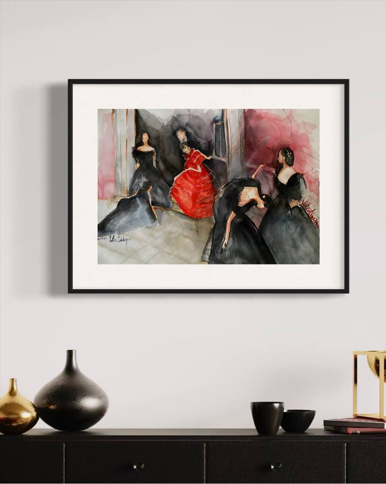 Original Contemporary Fashion Painting by Julia Dzidziguri