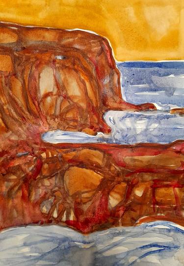 Original Expressionism Landscape Painting by Alexey Zhucovsky