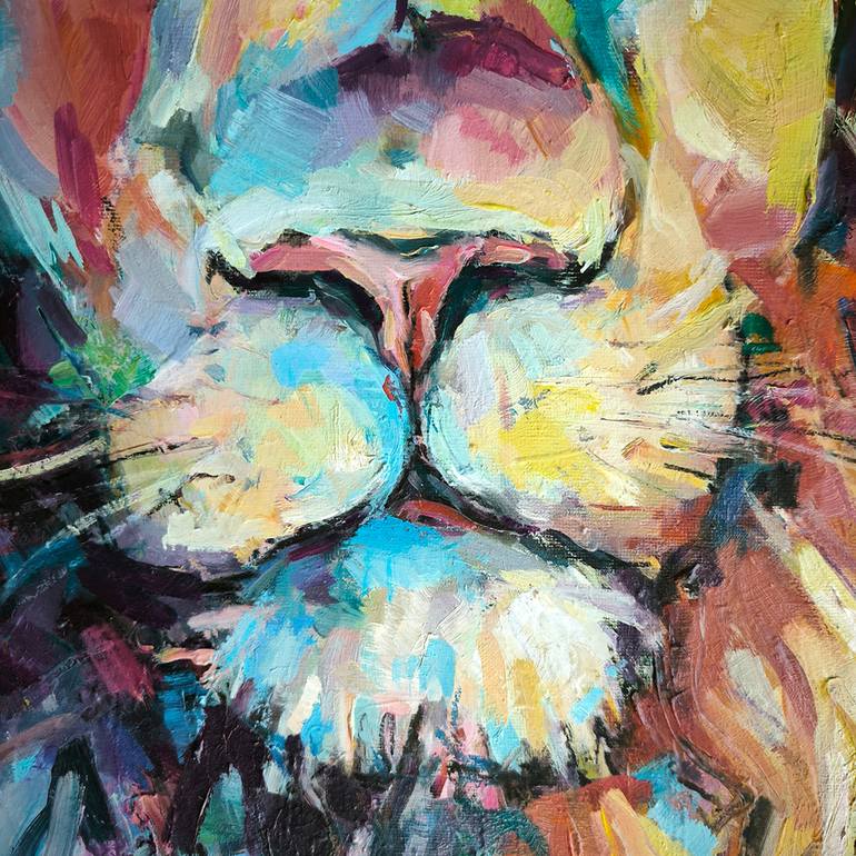 Original Expressionism Animal Painting by Julia Ruf
