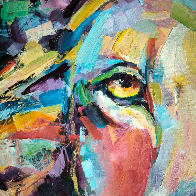 Original Expressionism Animal Painting by Julia Ruf