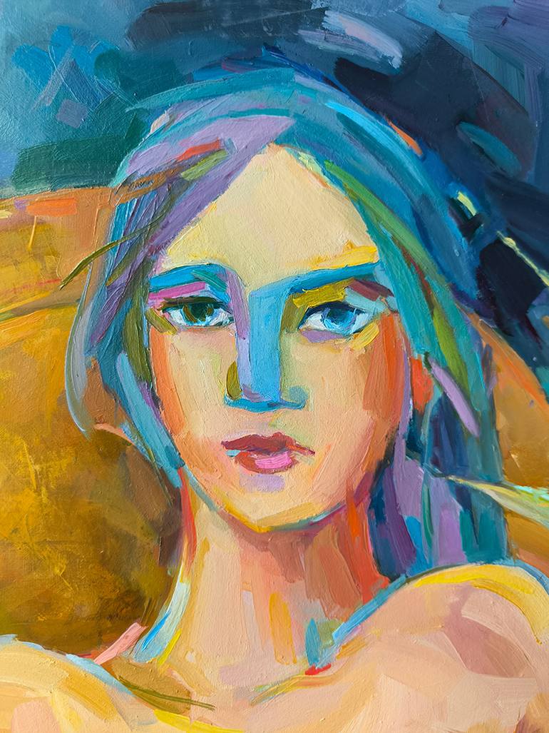 Original Expressionism Women Painting by Julia Ruf
