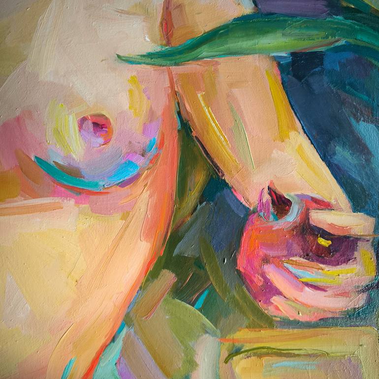 Original Expressionism Women Painting by Julia Ruf