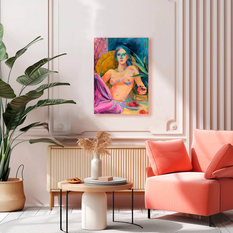 Original Expressionism Women Painting by Julia Ruf