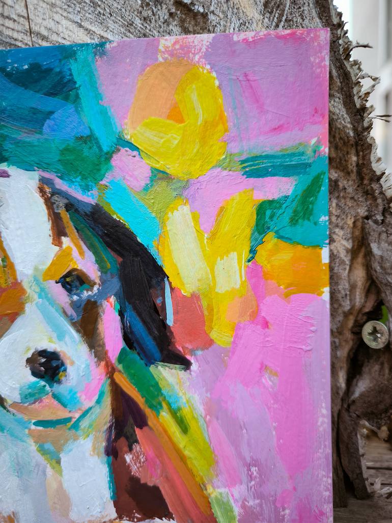 Original Expressionism Dogs Painting by Julia Ruf