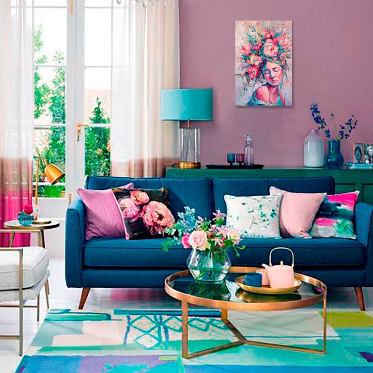 Original Expressionism Women Painting by Julia Ruf