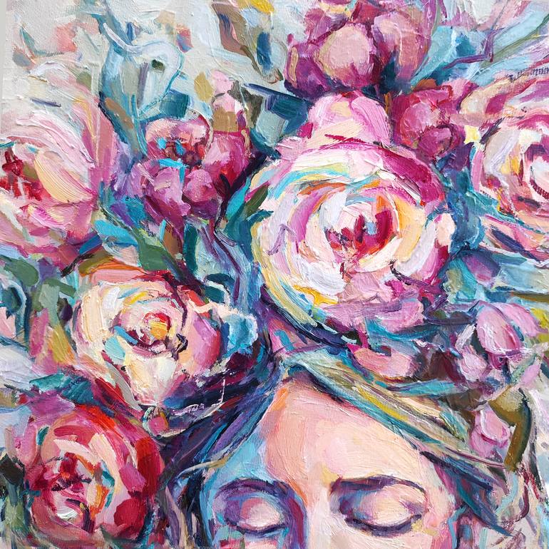 Original Expressionism Women Painting by Julia Ruf