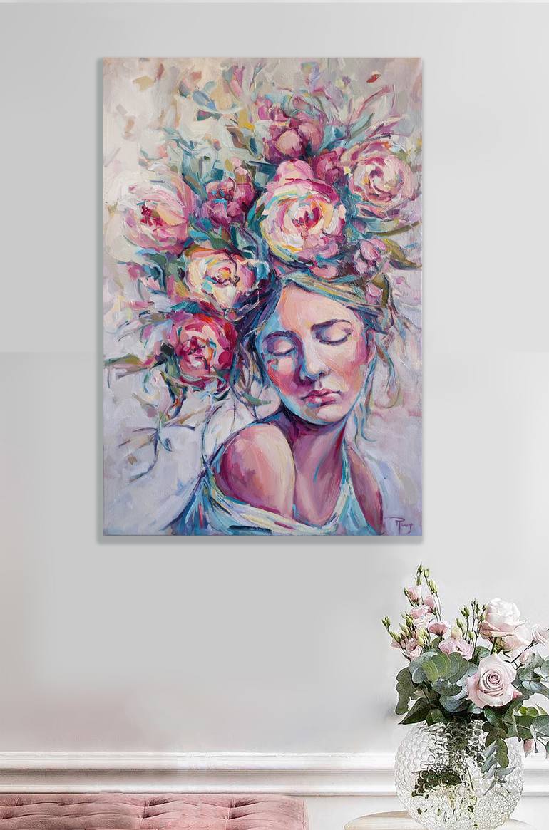 Original Expressionism Women Painting by Julia Ruf