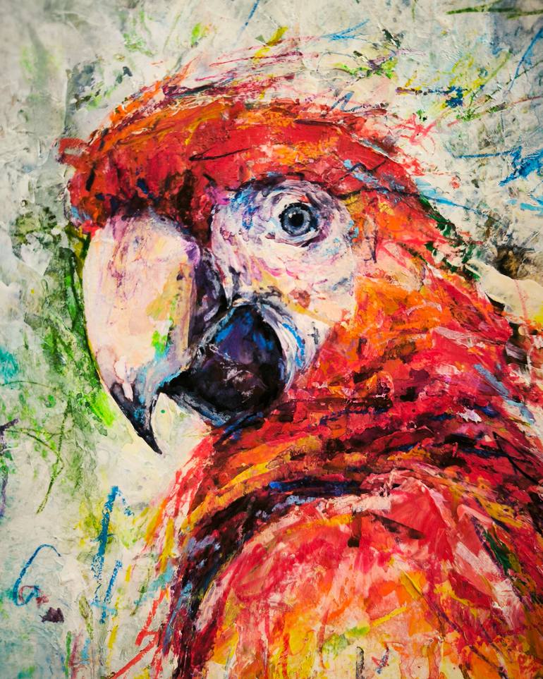Original Expressionism Animal Painting by Julia Ruf