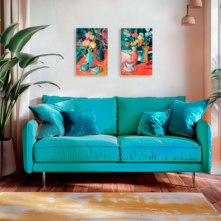 Original Expressionism Still Life Painting by Julia Ruf