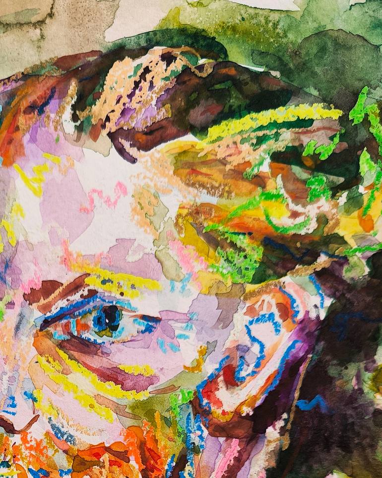 Original Expressionism People Painting by Julia Ruf