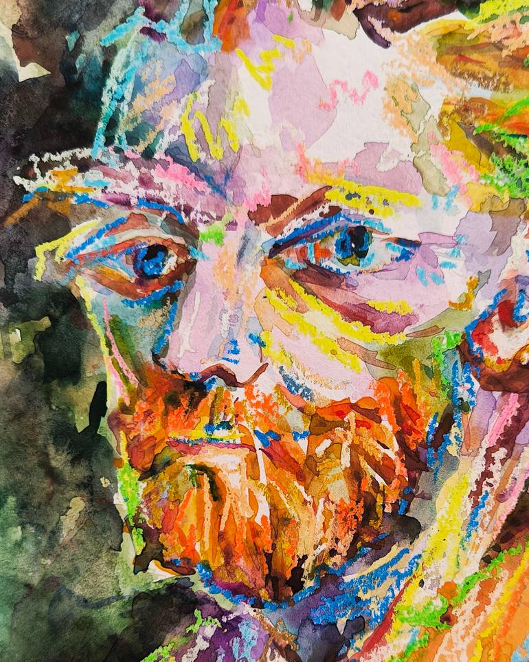 Original Expressionism People Painting by Julia Ruf