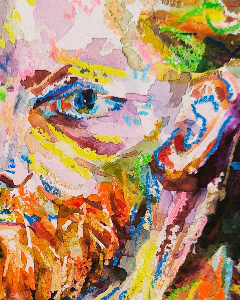 Original Expressionism People Painting by Julia Ruf