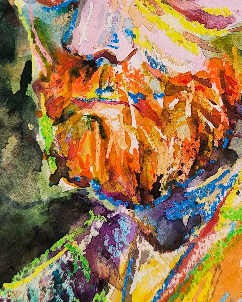 Original Expressionism People Painting by Julia Ruf