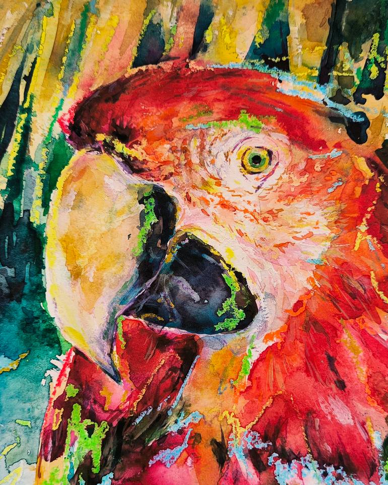 Original Expressionism Animal Painting by Julia Ruf
