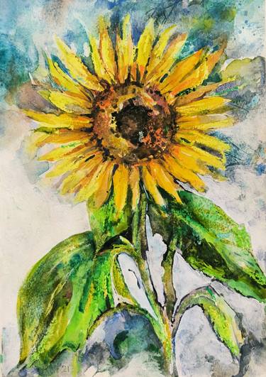 Original Expressionism Floral Painting by Julia Ruf