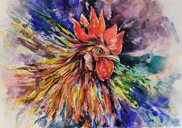 Original Expressionism Animal Painting by Julia Ruf
