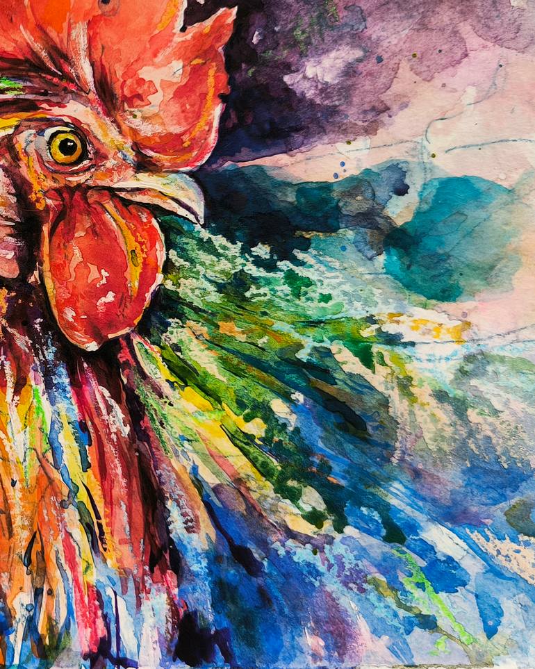 Original Expressionism Animal Painting by Julia Ruf