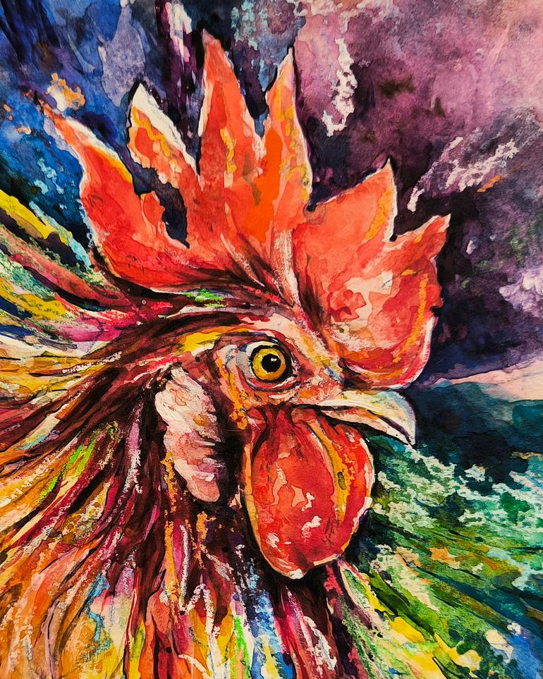 Original Expressionism Animal Painting by Julia Ruf