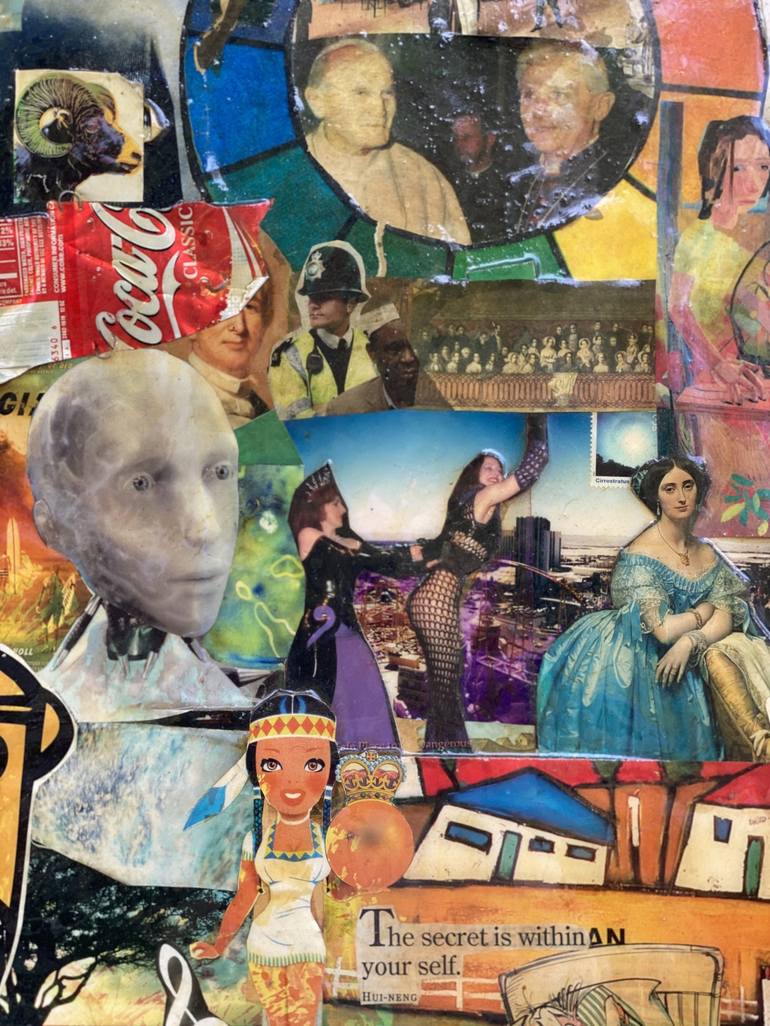Original Expressionism Pop Culture/Celebrity Collage by Todd Monaghan