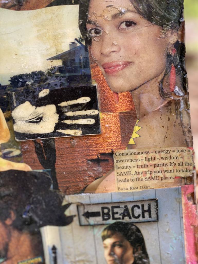 Original Expressionism Pop Culture/Celebrity Collage by Todd Monaghan