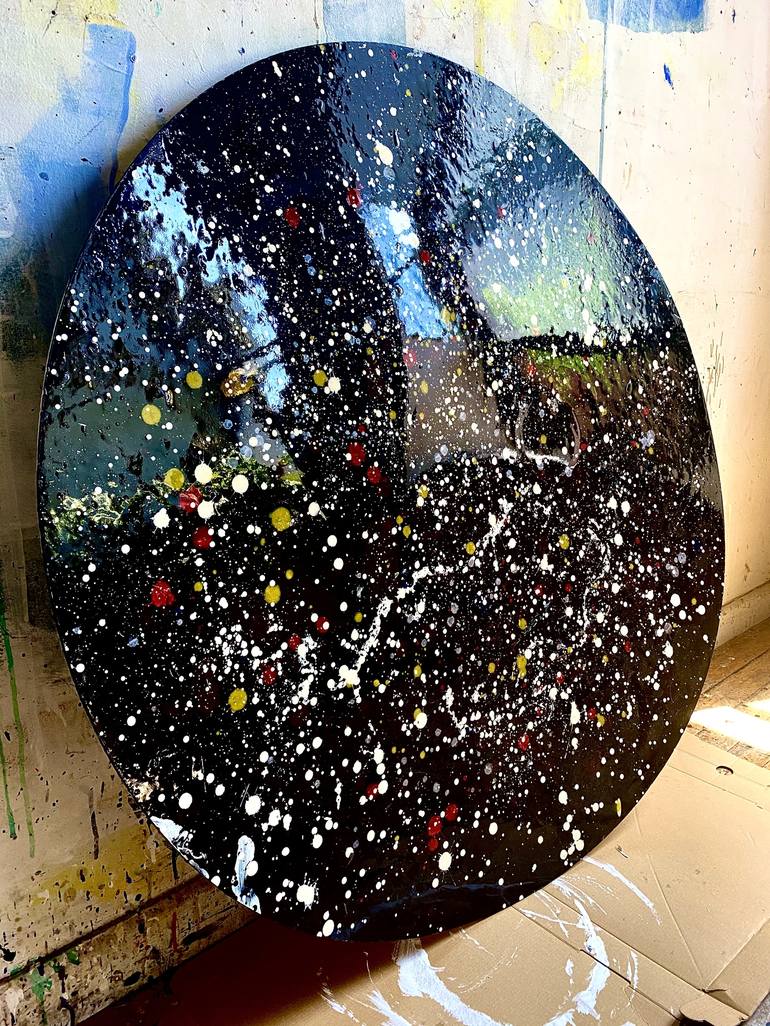 Original Abstract Outer Space Painting by Todd Monaghan