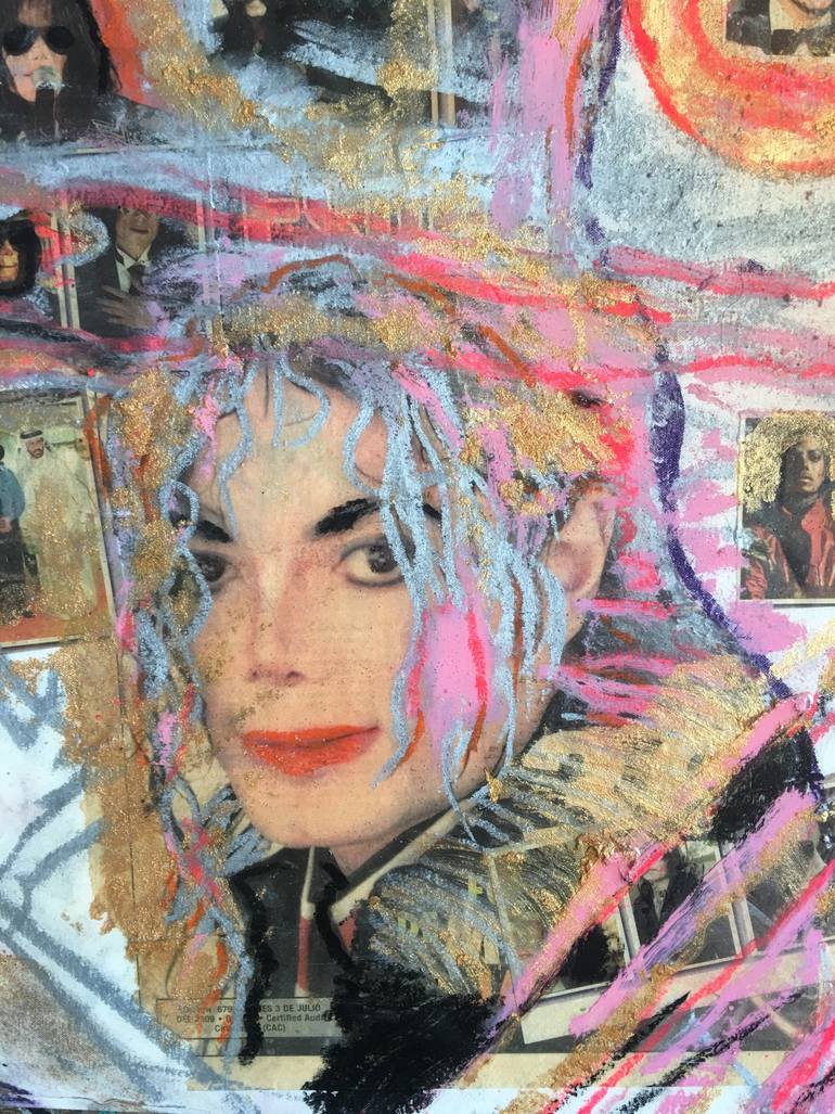 Original Expressionism Pop Culture/Celebrity Collage by Todd Monaghan