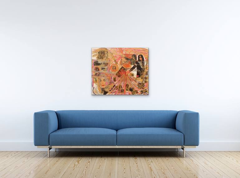 Original Expressionism Pop Culture/Celebrity Collage by Todd Monaghan