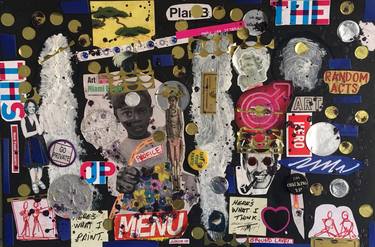 Original Fine Art Pop Culture/Celebrity Collage by Todd Monaghan